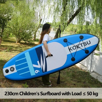 Novo 230cm Placa de SUP para Crianças de Esporte da Água Surf Conjunto Inflável prancha de Stand Up Paddle com Paddle Board Barbatana de Pé Corda