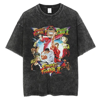 Harajuku Streetwear Preto Vintage T-Shirt De Anime Japonês GraphicT Camisa De Verão Do Algodão Casual Tshirt Homens Hip Hop Top De Manga Curta