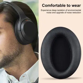 1 Par de Fone de ouvido Mangas de Ruído, isolamento Substituível Alta Elasticidade Macio e Confortável Fone de Ouvido Almofadas para Sony WH-1000XM4