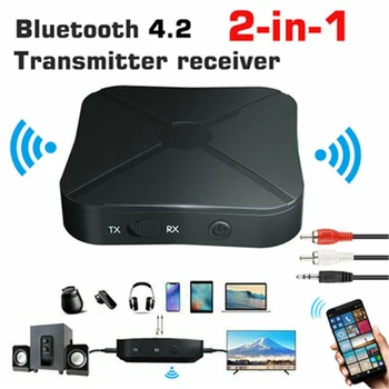 Kn319 Novo Bluetooth, Transmissor e Receptor 2-em-1 sem Fio Estéreo Conversor de Áudio